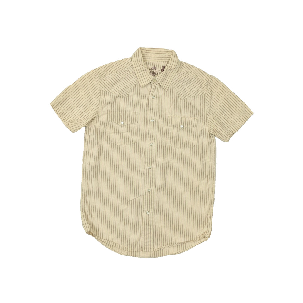 Rewire Sz Small Men's Striped Cotton Short Sleeve Western Snap Button Down Shirt